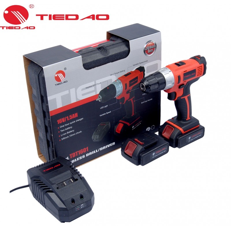 Шуруповерт аккумуляторный 16V Li-Ion TDT1601 TIEDAO