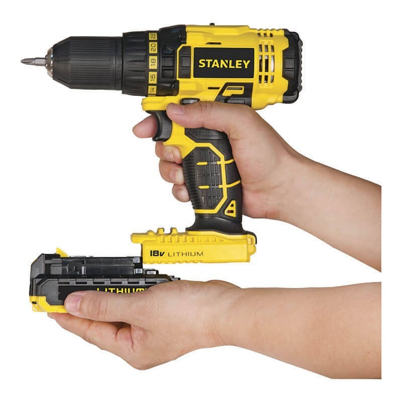 Шуруповерт аккумуляторный Li-Ion 18V/1.5A STANLEY SCD20S2K