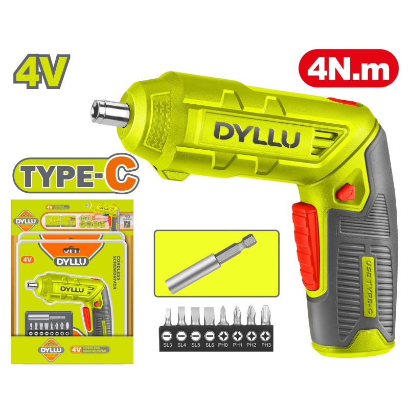 Аккумуляторная отвертка  Li-Ion 4B 4N.m DYLLU DTCV4415