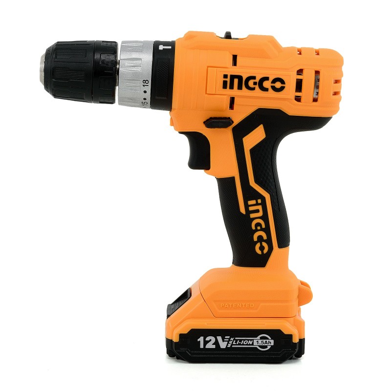 Шуруповёрт аккумуляторный 12V/2*1.5A INGCO CIDLI1222
