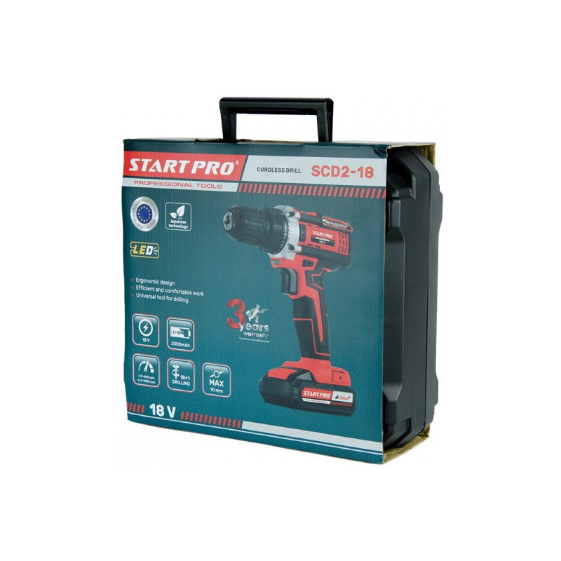 Шуруповерт аккумуляторный START  SCD2-18