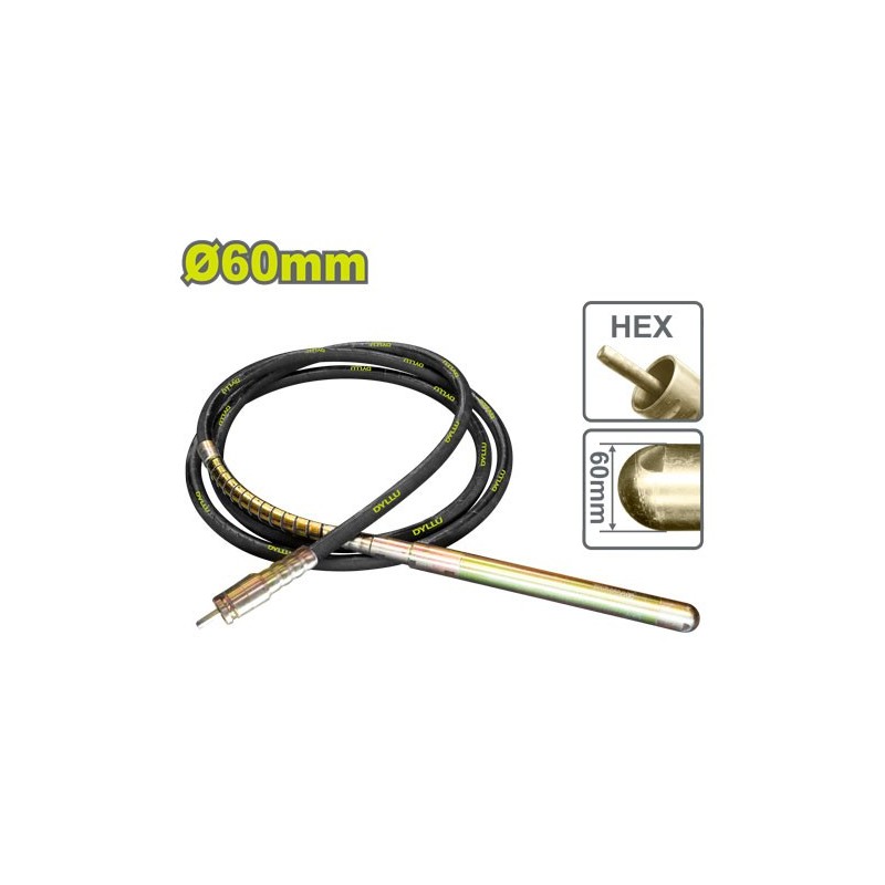 Гибкий вал для вибратора с булавой 60mmØ DYLLU DTVRP2A60