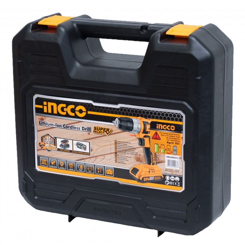 Шуруповёрт аккумуляторный INGCO 20В/2*2Ач CDLI200215