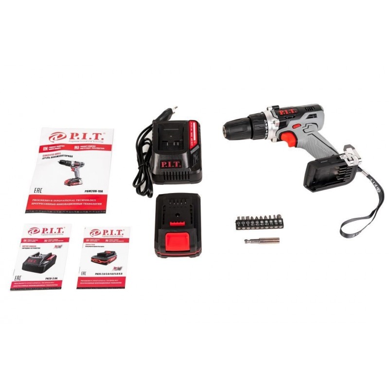 Шуруповёрт аккумуляторный PIT 20V/1.9A PBM20H-10A/1