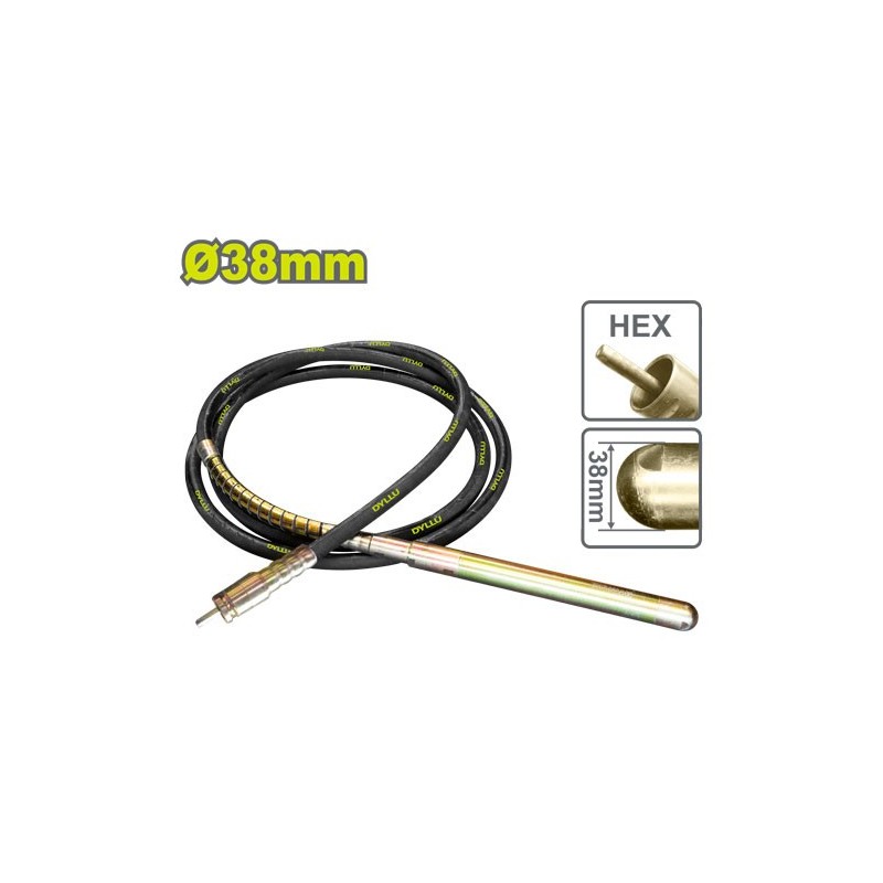 Гибкий вал для вибратора с булавой 38mmØ DYLLU DTVRP2A38