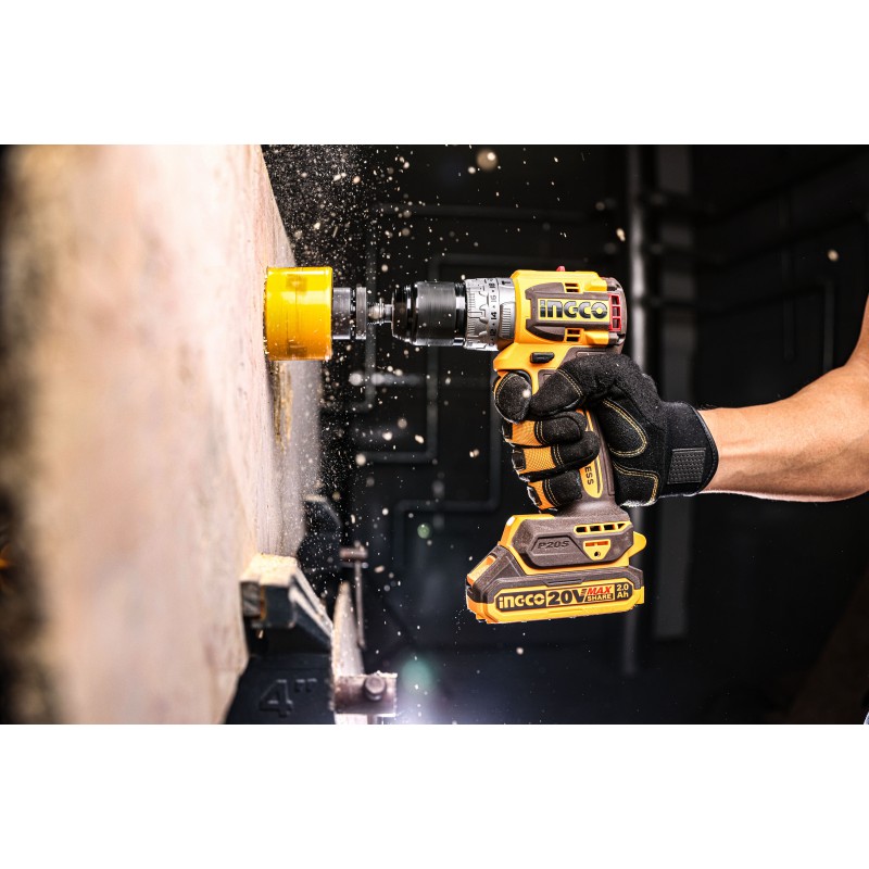 Бесщеточный ударный шуруповерт  2*2Ah INGCO CIDLI20602