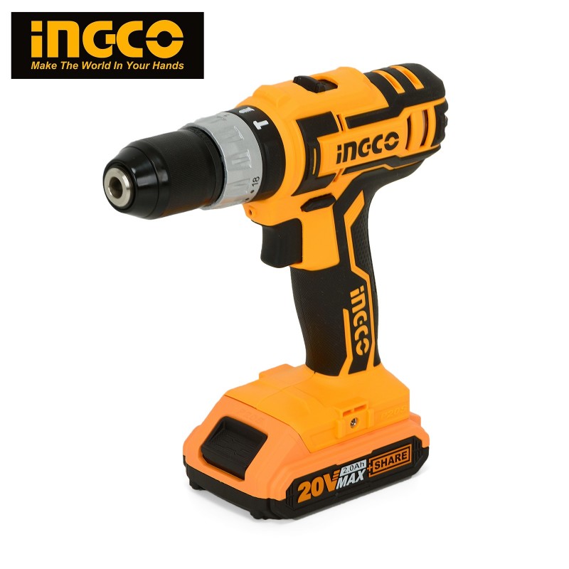 Шуруповерт аккумуляторный ударный 20В/2*2Ач INGCO CIDLI2002