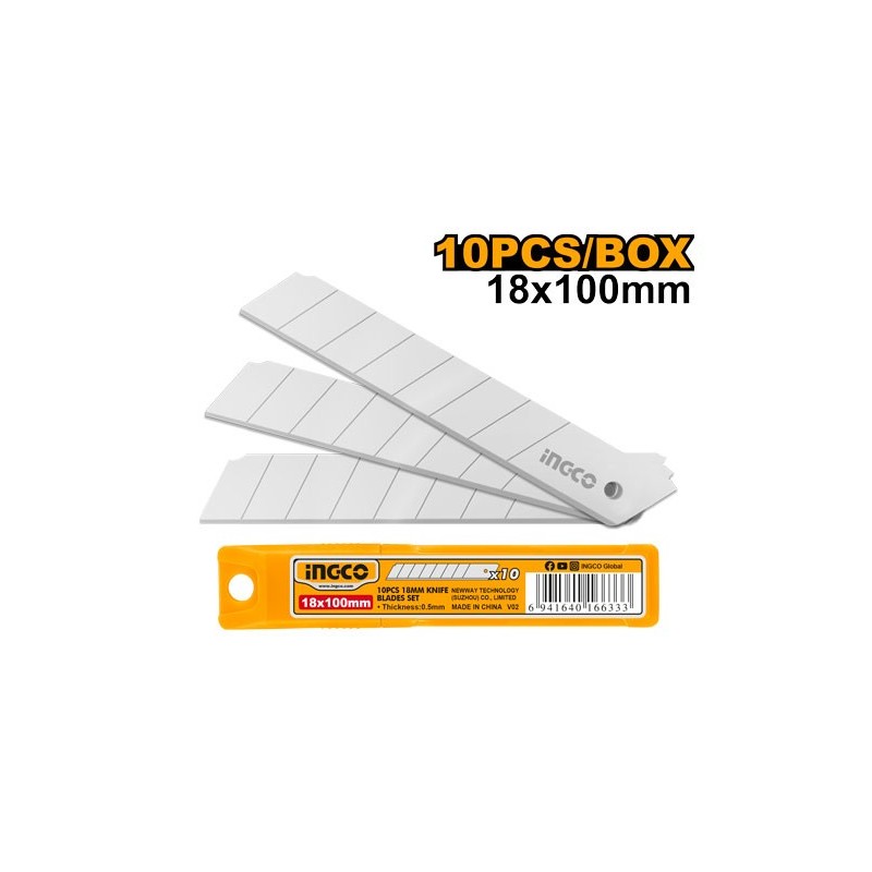 Набор лезвий 18*100мм 10шт. INGCO HKNSB112
