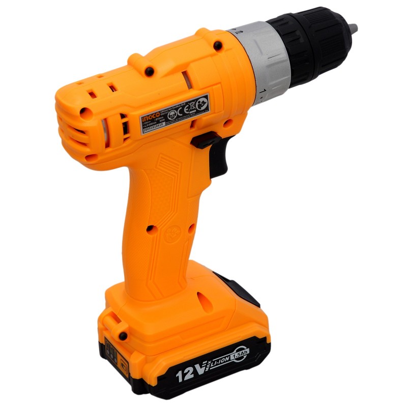 Шуруповерт аккумуляторный  Li-Ion 12В/1.5Ач INGCO CDLI1211