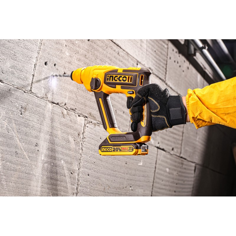 Перфоратор SDS plus (без аккумулятора) 16 мм 1,5 Дж INGCO...