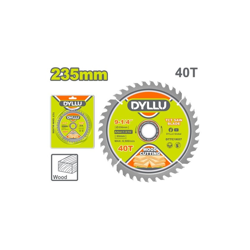 Диск по  дереву 235мм 40T DYLLU DTTC1K07