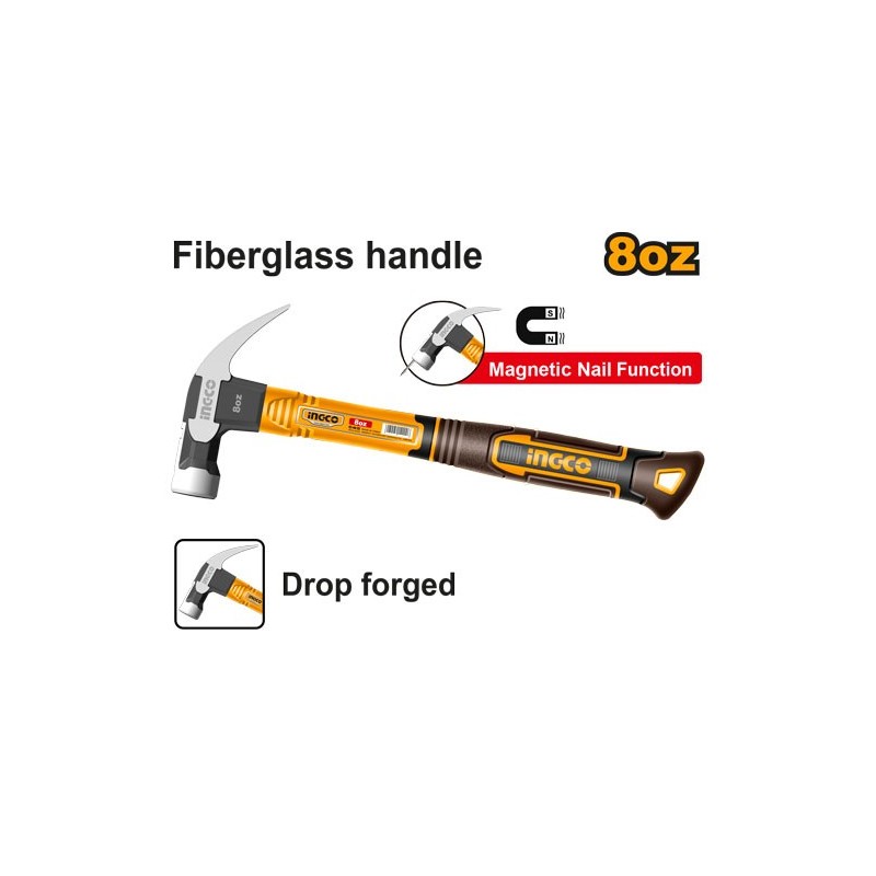 Молоток с изогнутым кончиком 200г INGCO HCH81008