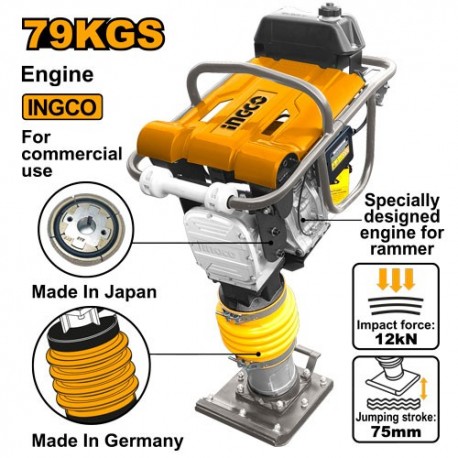 Трамбовка вибрационная бензиновая INGCO Honda GRTS90 79кг 4.0ЛС