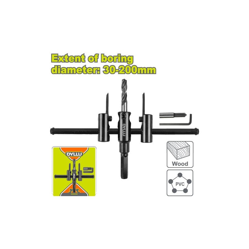 Коронка 30-120мм дерево/ПВХ DYLLU  DTKJ9K02