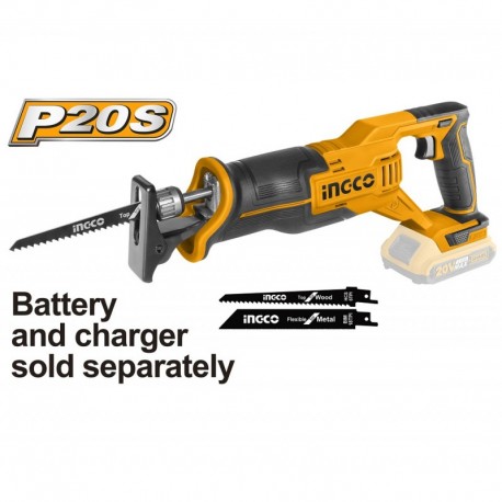 Сабельная пила совместимая с аккумулятором 20В INGCO CRSLI1152