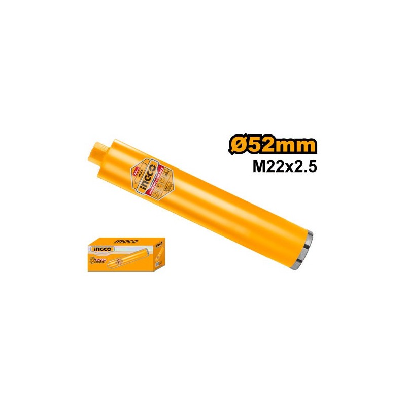 Буровая коронка с алмазным напылением 52мм INDUSTRIAL INGCO...