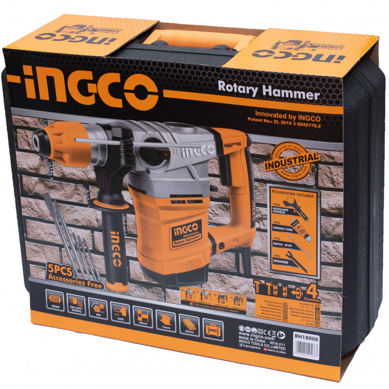 Перфоратор SDS-Plus 1800W INGCO RH18008