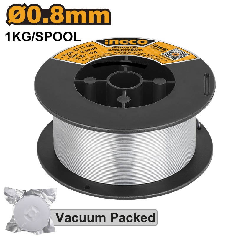 Cварочная проволока с флюсом 0.8mm 1KG INGCO EWSFC081001