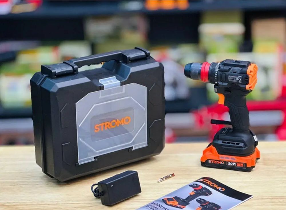Шуруповерт аккумуляторный STROMO SA-18BL DFR (1 АКБ)