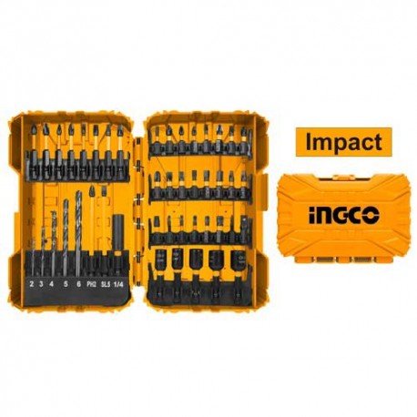 Набор ударных бит, головок и сверл 45 шт INGCO AKDL24502