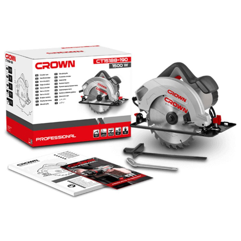 Ручная циркулятная пила Crown CT15188-190