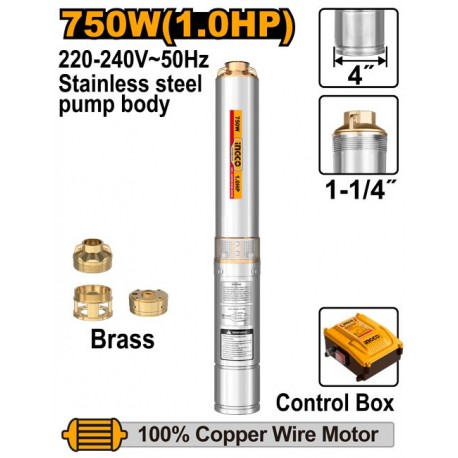 Насос погружной 550W(1.0HP) 80m INGCO DWP75062