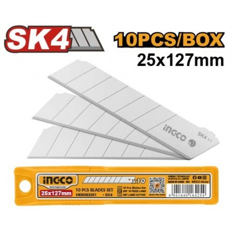 Набор лезвий 10 штук 25*127 мм INGCO HKNSB2501