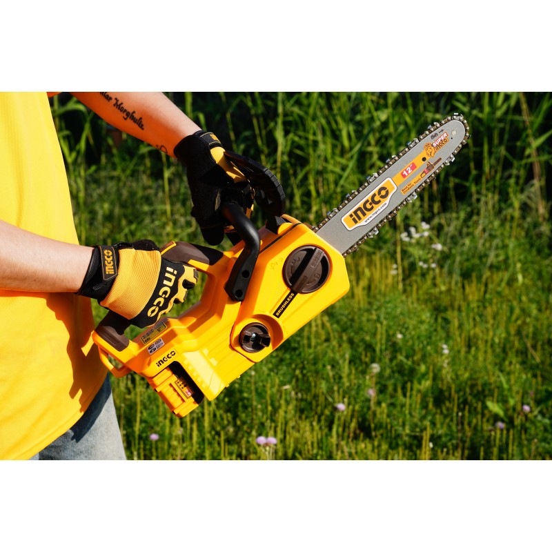 Пила цепная бесщеточная совместимая с аккумулятором 900Вт 20В...