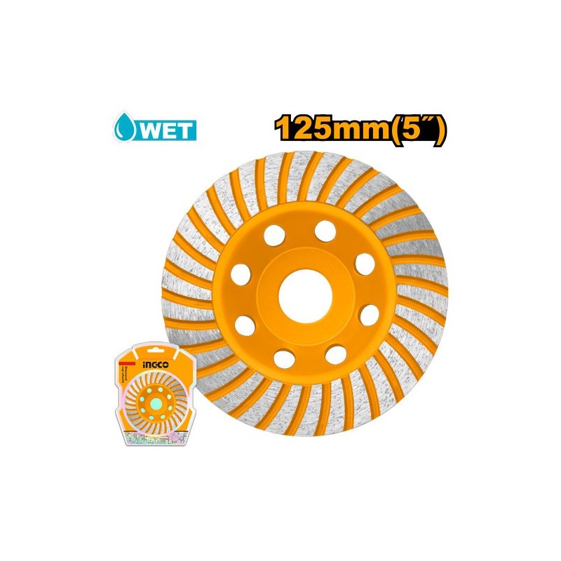 Aлмазный диск чашечный 125*22.22mm INGCO CGW011251