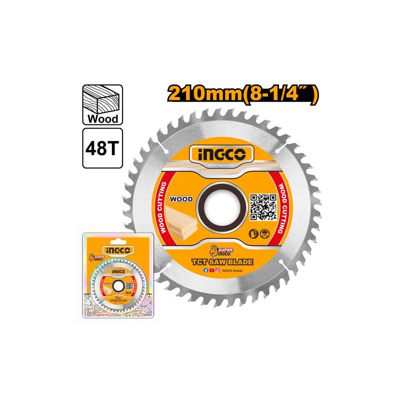 Диск по  дереву 210х30мм 48T INGCO TSB121022