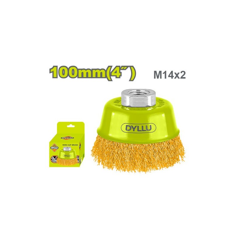 Щетка металлическая для шлифования M14x2 100мм DYLLU DTCE1402