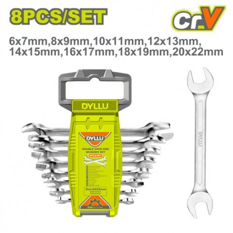 Набор комбинированных гаечных ключей 8 шт 6-22мм DYLLU DTDS2208