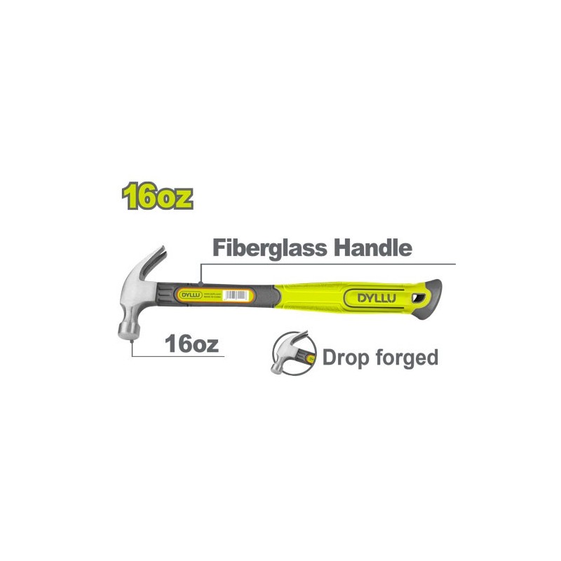 Молоток-гвоздодер 450г DYLLU DTHM3316