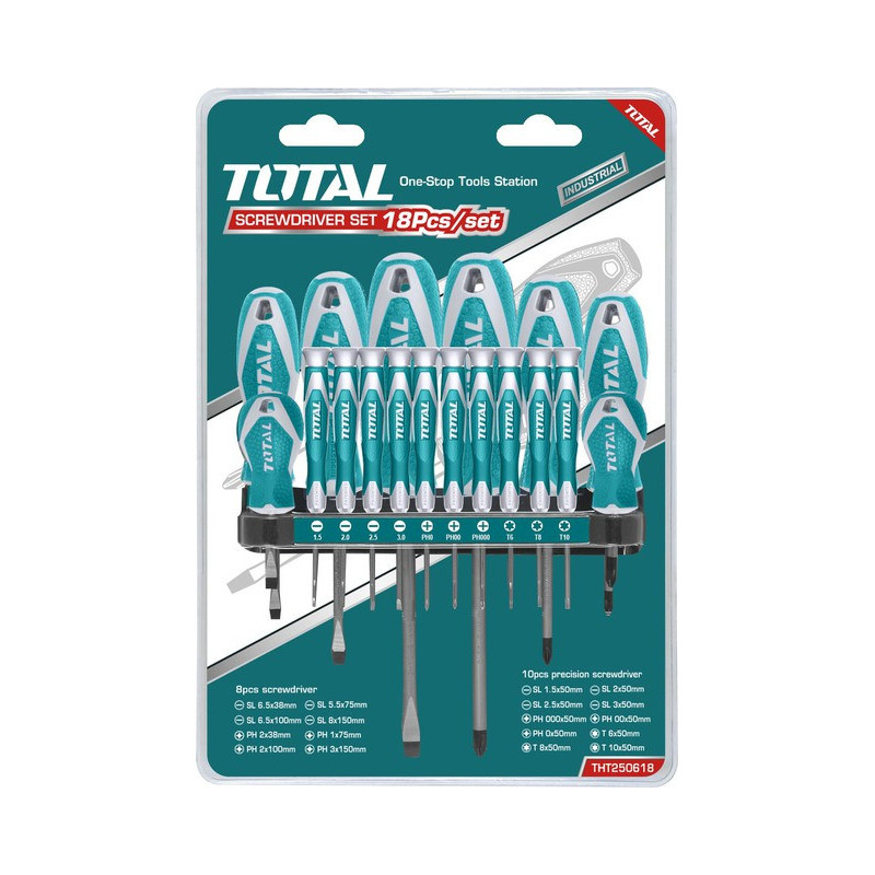Набор Отвёрток PH/SL, 18 шт. THT250618 TOTAL