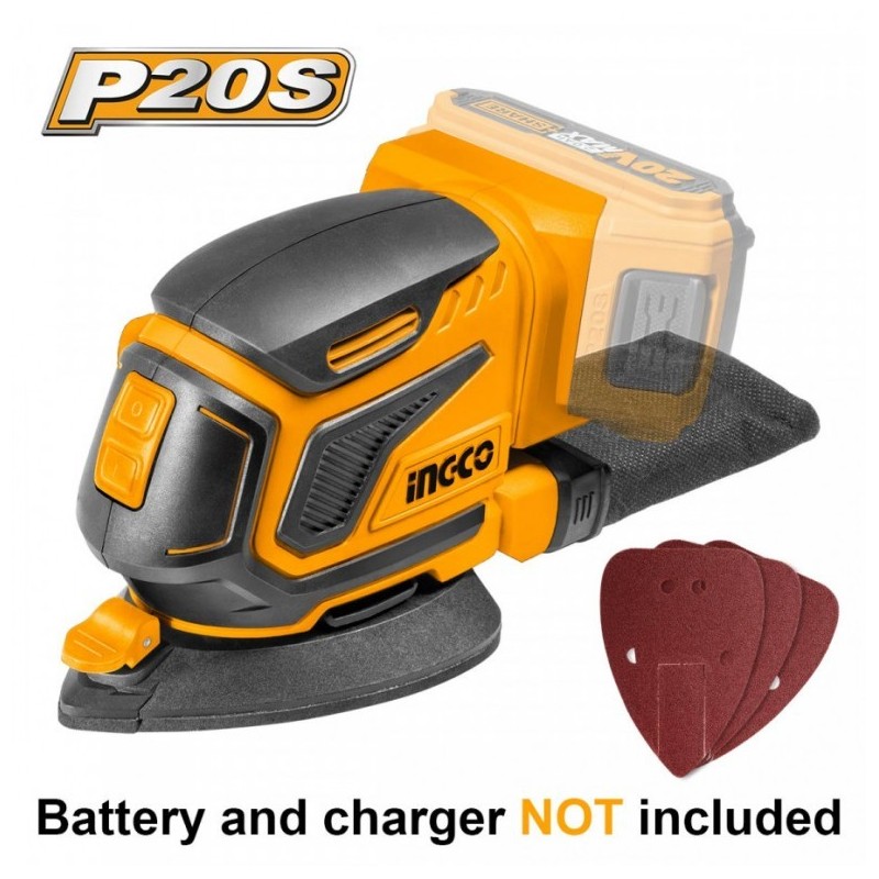 Шлифовальная машина совместимая с аккумулятором 20В INGCO...