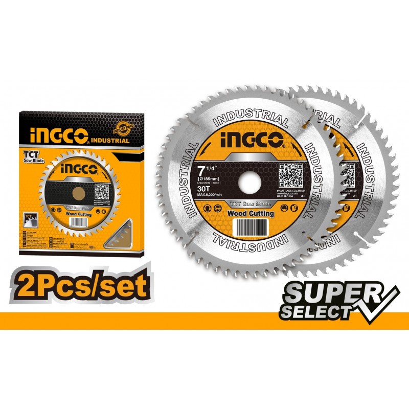 Комплект пильных дисков по дереву ТСТ INGCO TSB118510