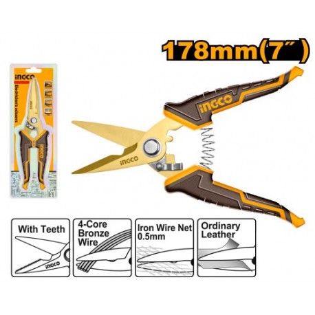 Универсальные ножницы для электриков 178 мм INGCO HES0187
