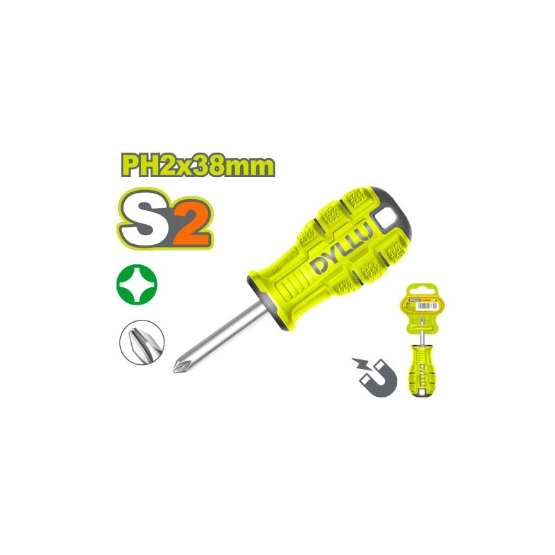 Отвертка крестовая PH2*38мм DYLLU DTSDB221