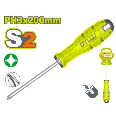 Отвертка крестовая PH3*200мм DYLLU DTSDB238