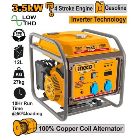 Генератор инверторный 3.5 кВт INGCO GEIF40001