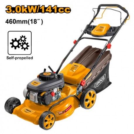 Бензиновая газонокосилка INGCO  3kW 4HP 460mm GLM141182
