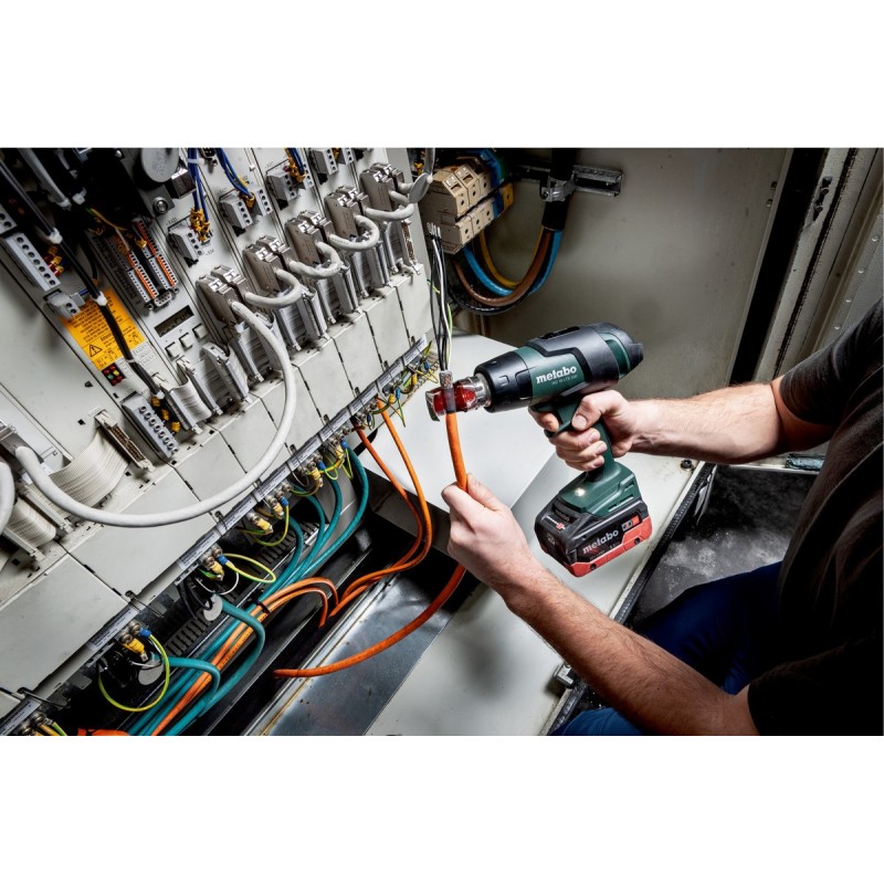 Аккумуляторный технический фен Metabo HG18 LTX500