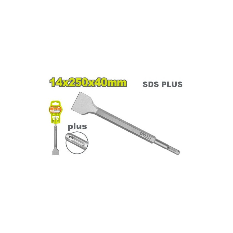 Зубило плоское SDS Plus 14x40x250мм DYLLU DTGZ1203