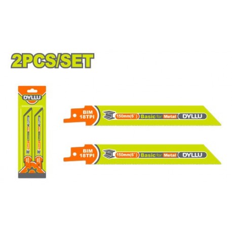 Комплект полотен по металлу для сабельной пилы 150мм 18TPI...