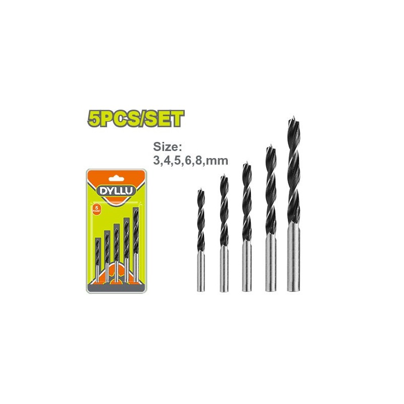 Набор свёрел по дереву 3-8мм 5шт. DYLLU DTSJ3K01