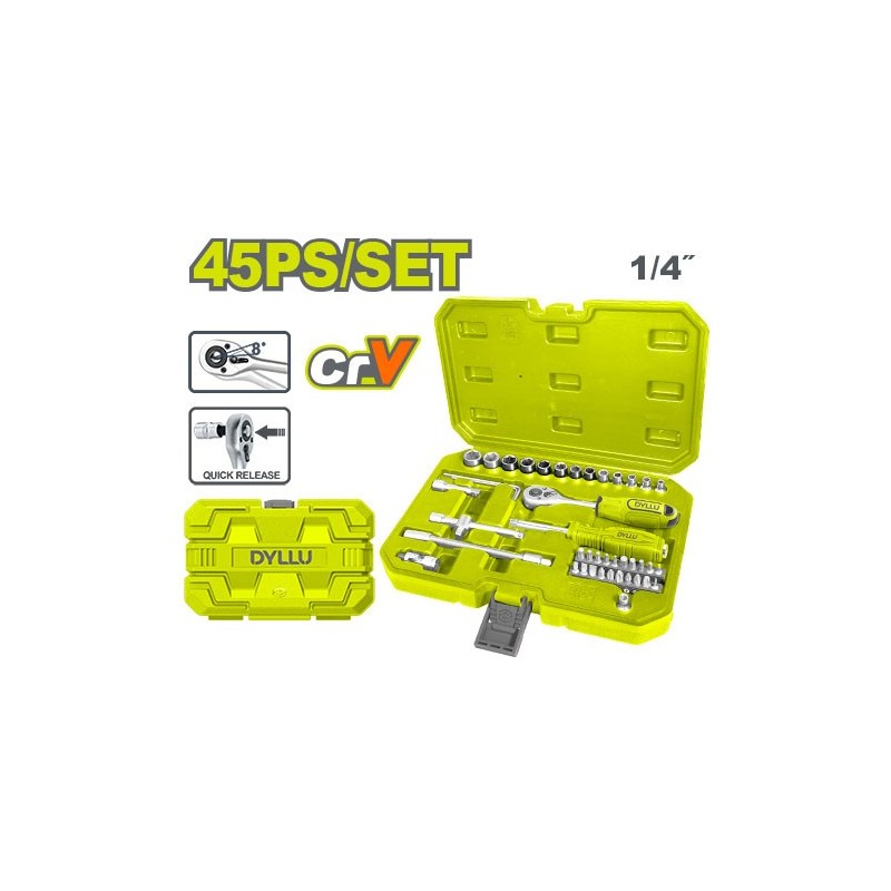 Набор трещетка 45шт. DYLLU DTST4D45