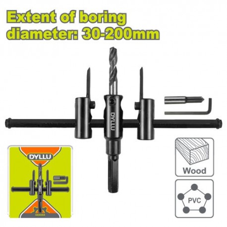 Коронка 30-120мм дерево/ПВХ DYLLU  DTKJ9K02