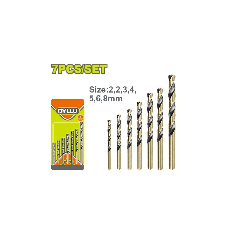Набор свёрел по металу HSS 7шт. DYLLU DTTD3K01
