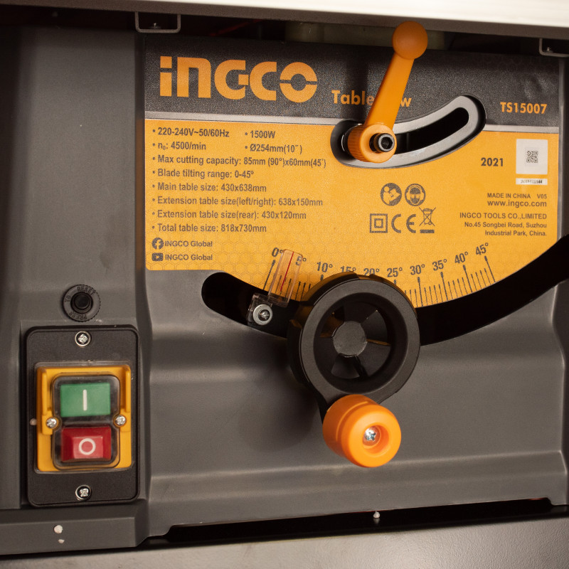 Циркулярный станок 1500Вт 254мм INGCO TS15007