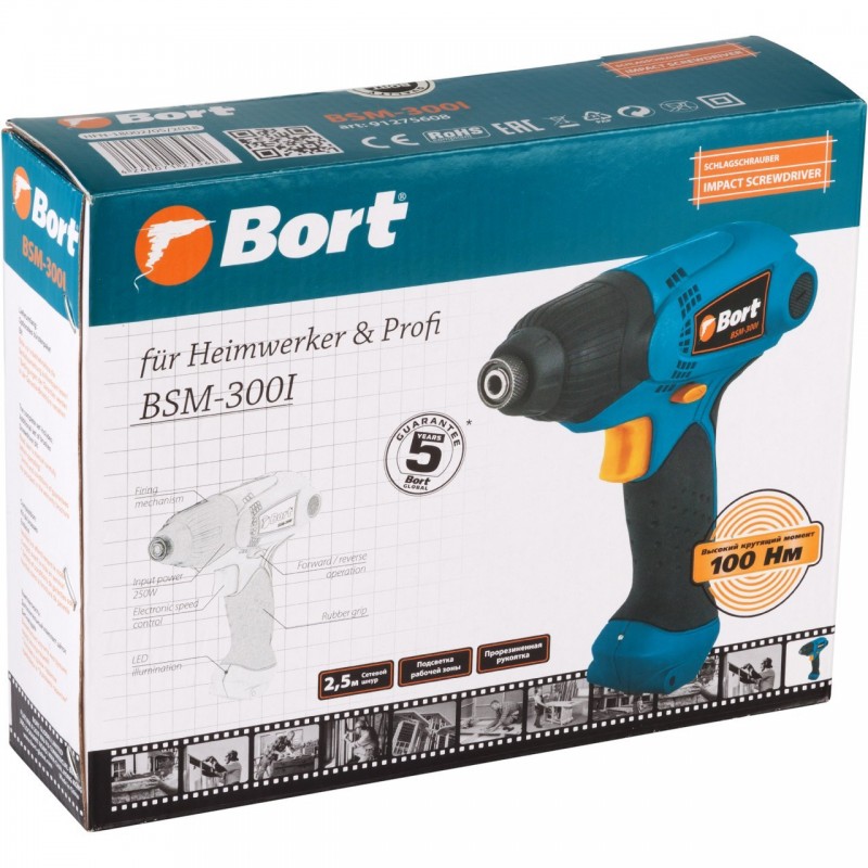Винтоверт сетевой Bort BSM-300